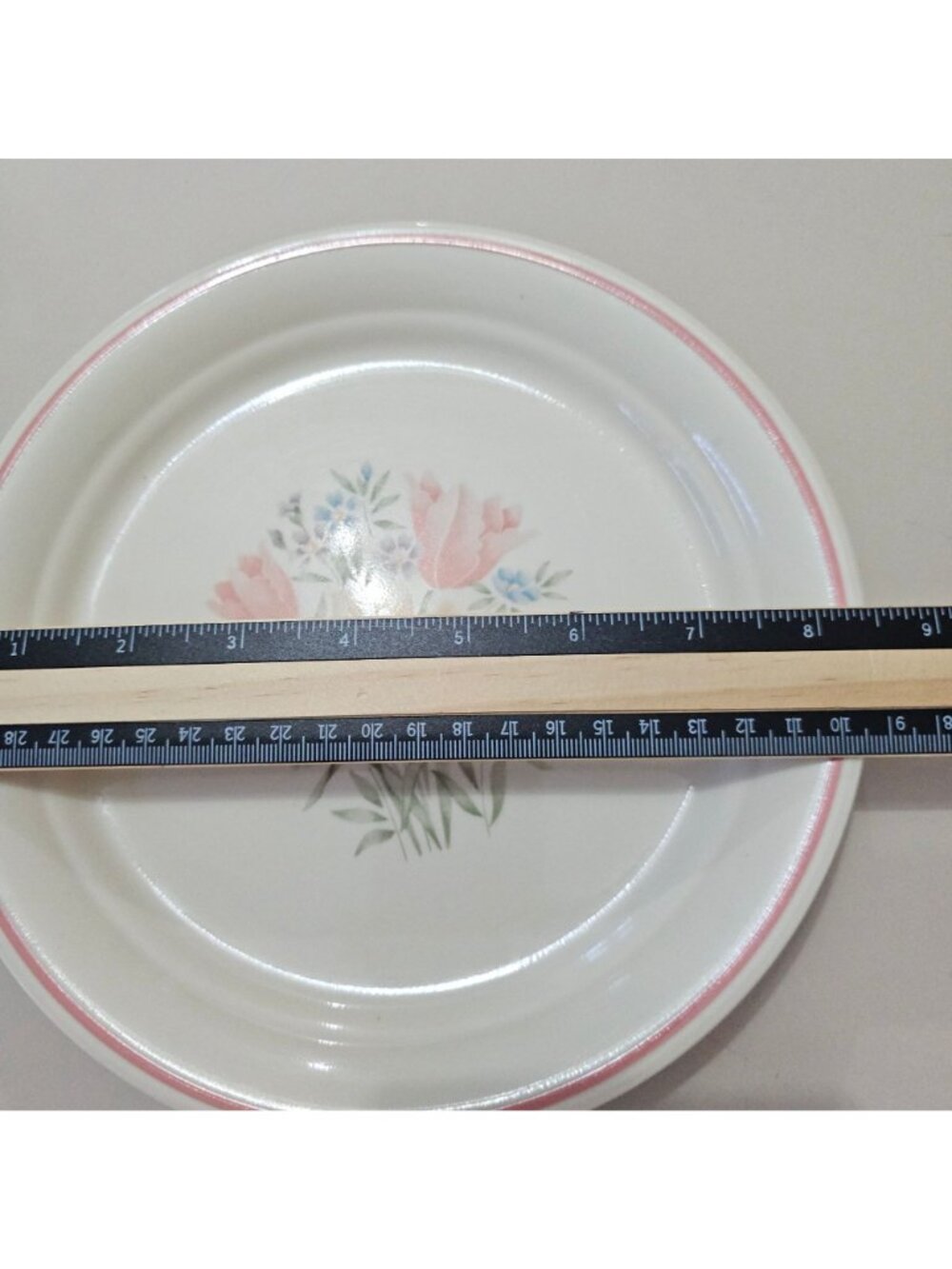 3 Corelle French Garden Luncheon Plate 8.5" vintage flower Corning USA 1980s - Picture 6 of 8